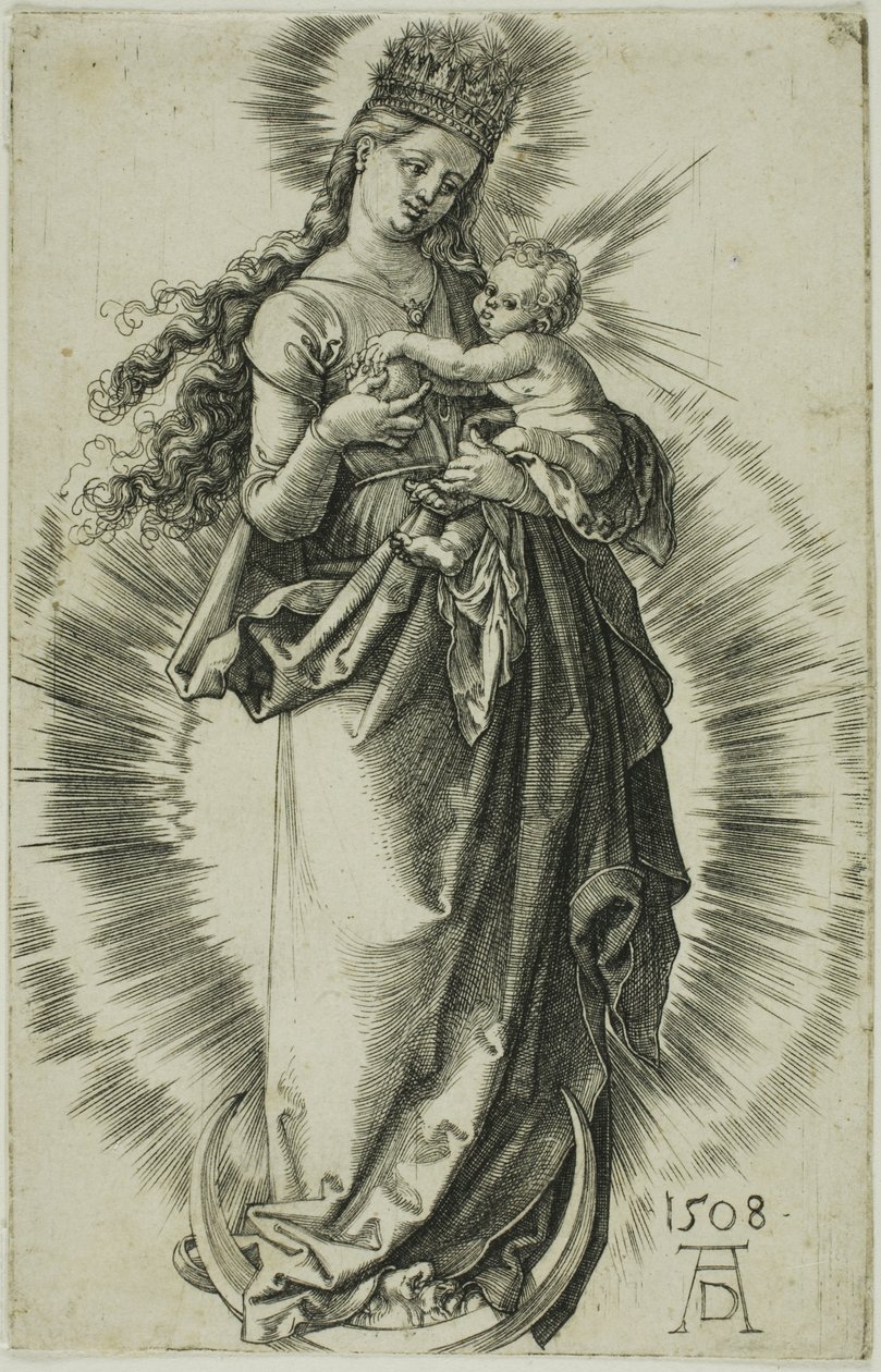 The Virgin on the Crescent with a Crown of Stars by Albrecht Dürer