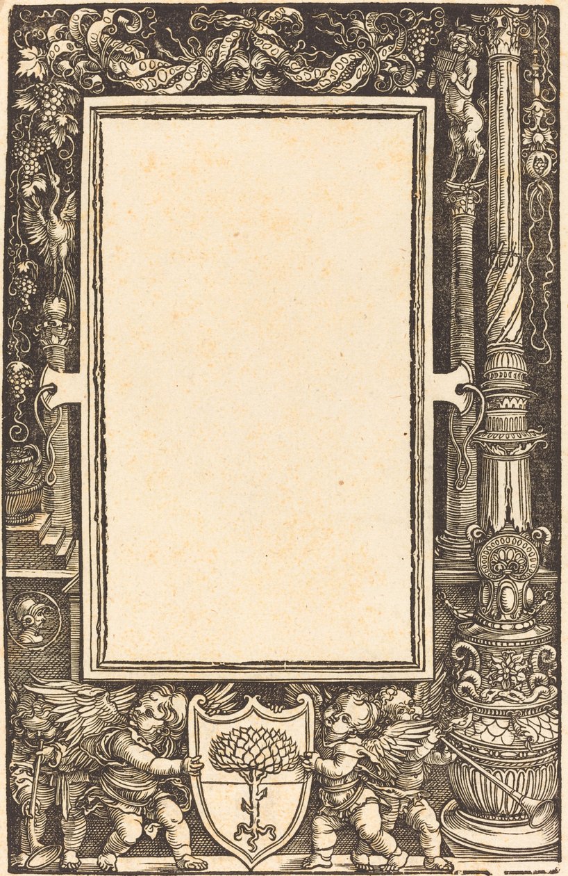 Title-Border with Putti Holding the Pirckheimer Arms by Albrecht Dürer