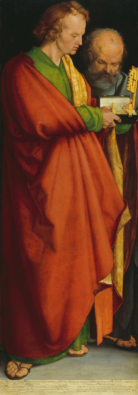 Four Apostles: Saints John the Evangelist and Peter by Albrecht Dürer