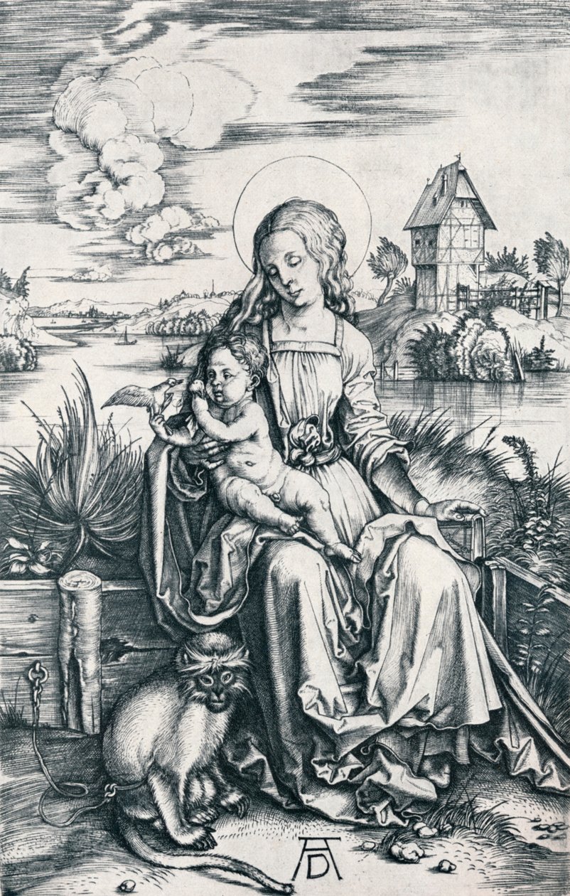 Virgin and Child with a Monkey by Albrecht Dürer