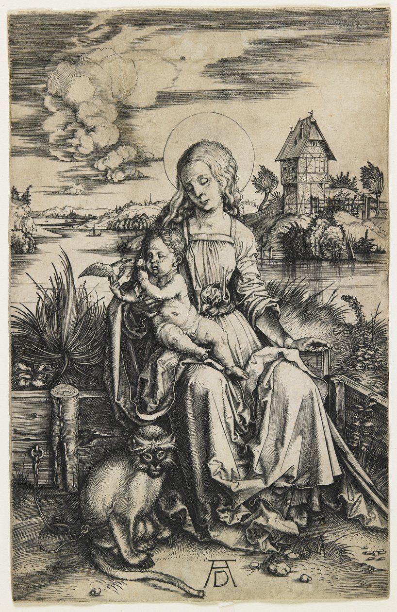 Virgin and Child with the Monkey, c. 1498 by Albrecht Dürer