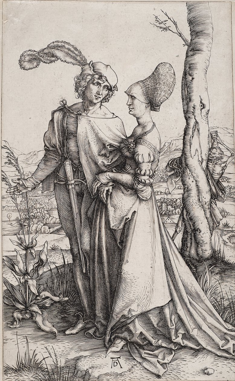 Young Couple Threatened by Death (The Promenade) by Albrecht Dürer