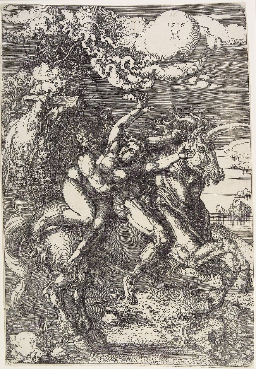 Abduction on a Unicorn by Albrecht Dürer