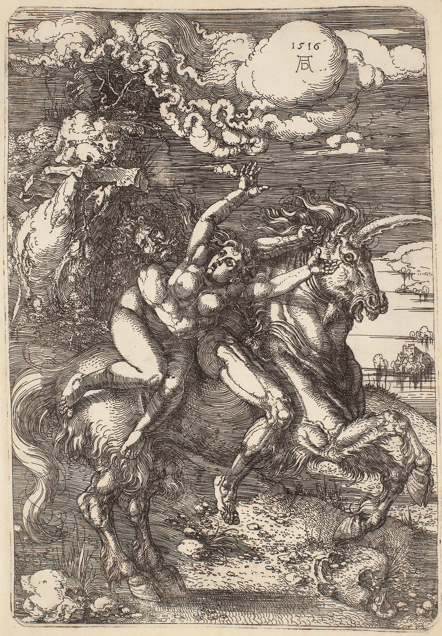 Abduction on a Unicorn by Albrecht Dürer