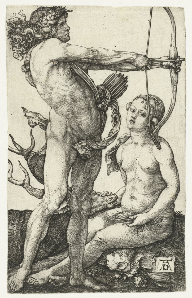 Apollo and Diana by Albrecht Dürer or Duerer