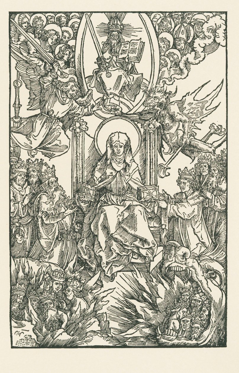 Birgitta Gives Her Works to the Emperor, Kings and Princes by Albrecht Dürer or Duerer
