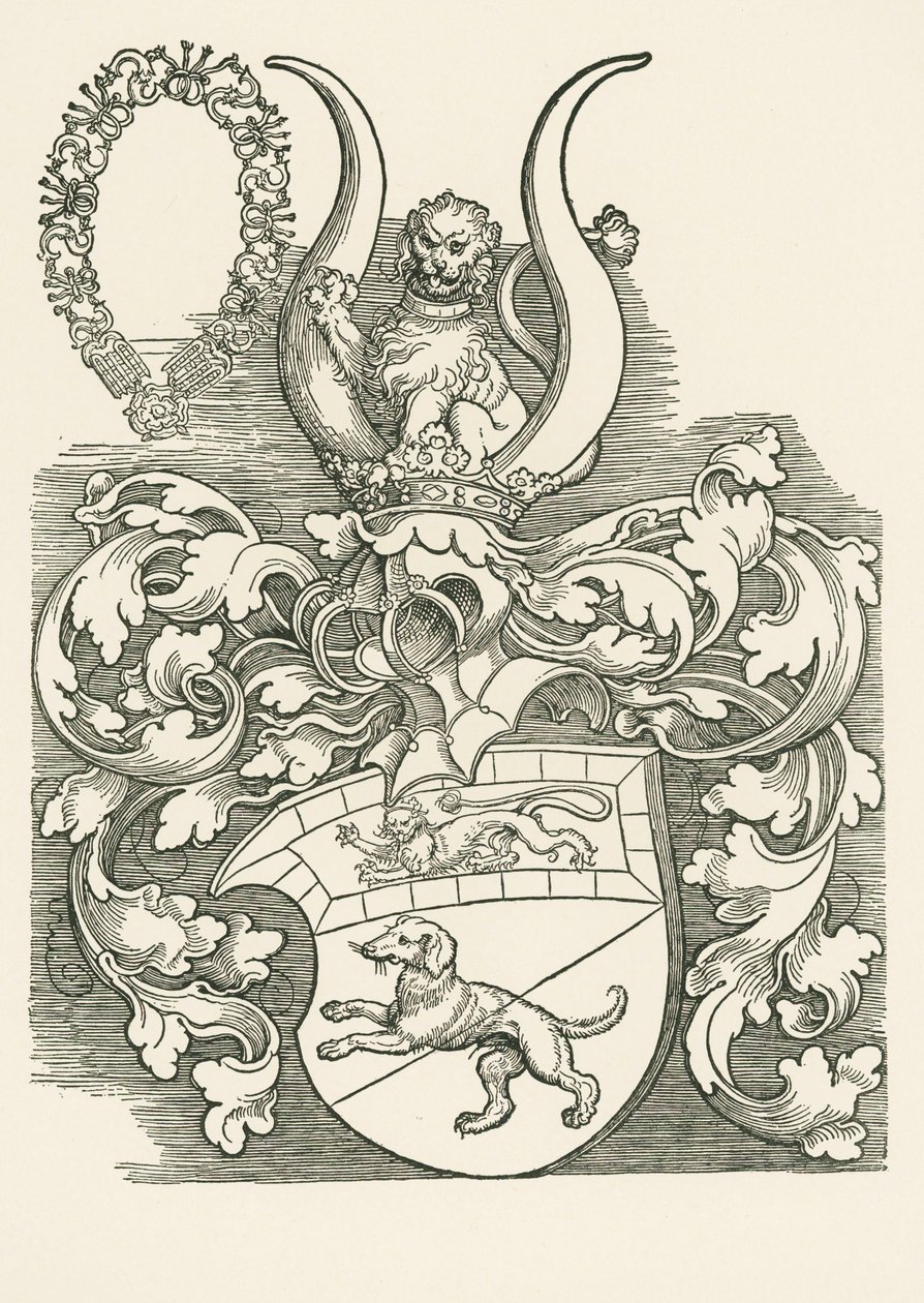 Coat of Arms of Lorenz Staiber by Albrecht Dürer or Duerer