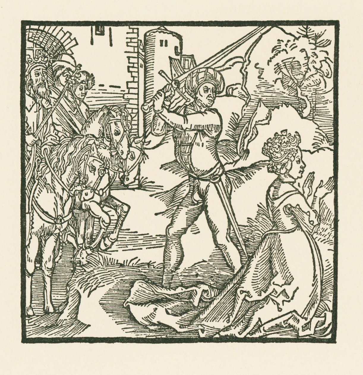 King Jehu Causes His Wife Jezebel to be Beheaded by Albrecht Dürer or Duerer