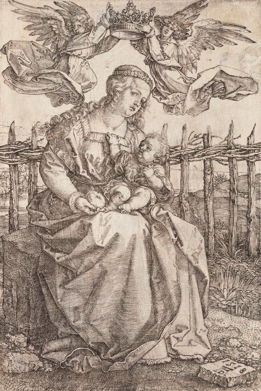 The Virgin Mary Crowned by Two Angels by Albrecht Dürer