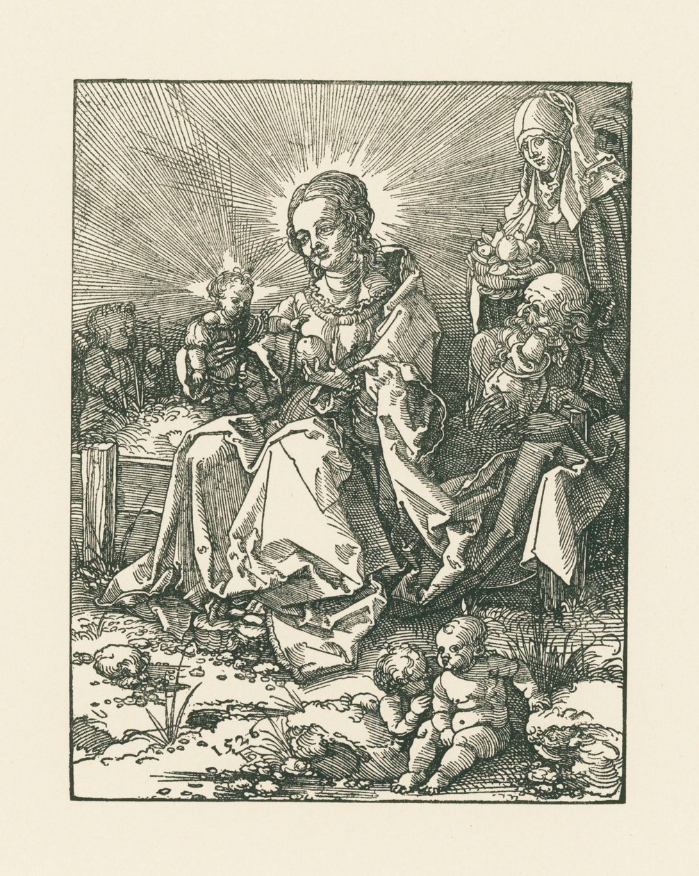 Madonna on a Grassy Bank with St. Joseph and St. Anne by Albrecht Dürer or Duerer
