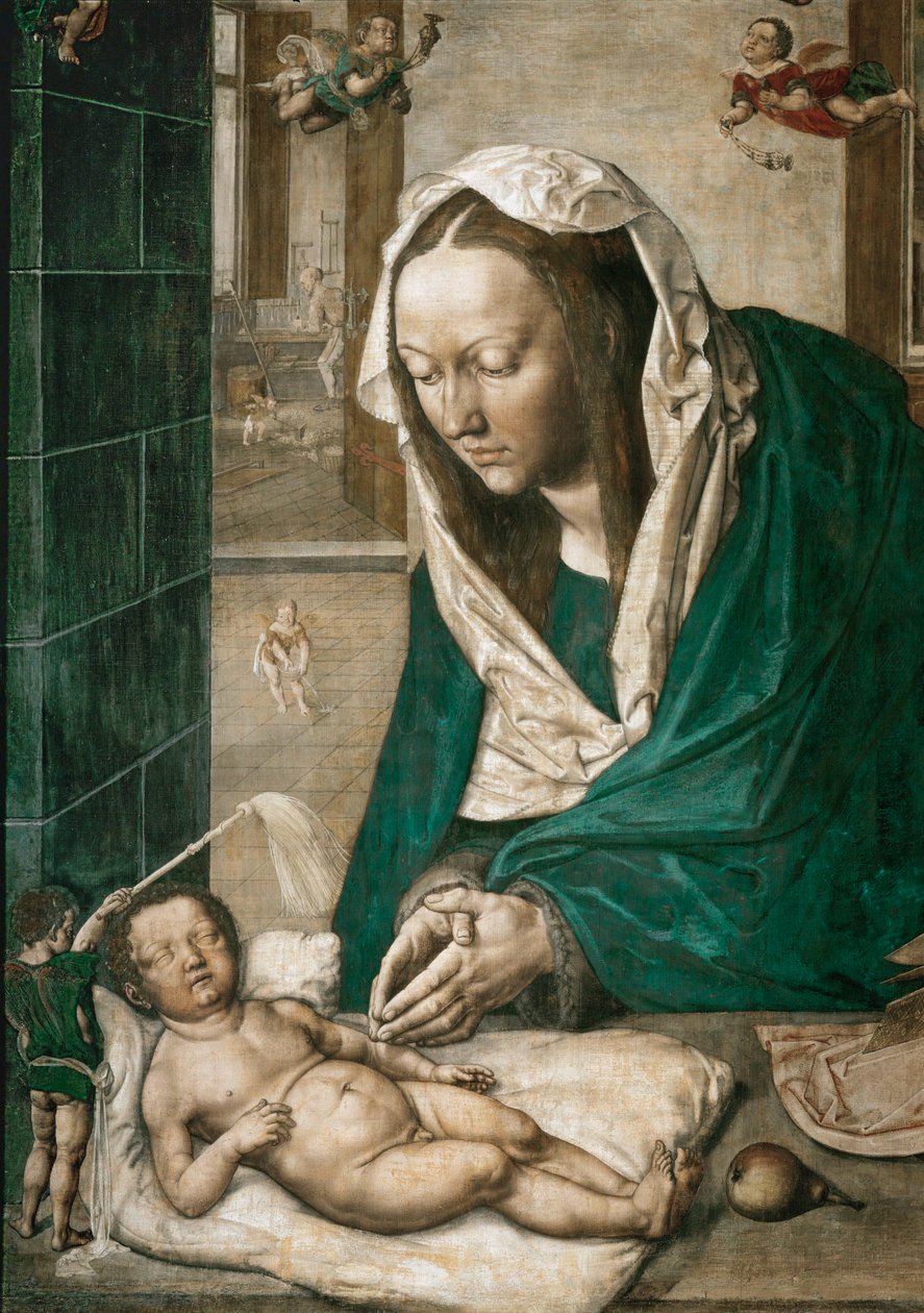 Madonna with Child, Central Panel of the Dresden Altar, c.1496 by Albrecht Dürer or Duerer