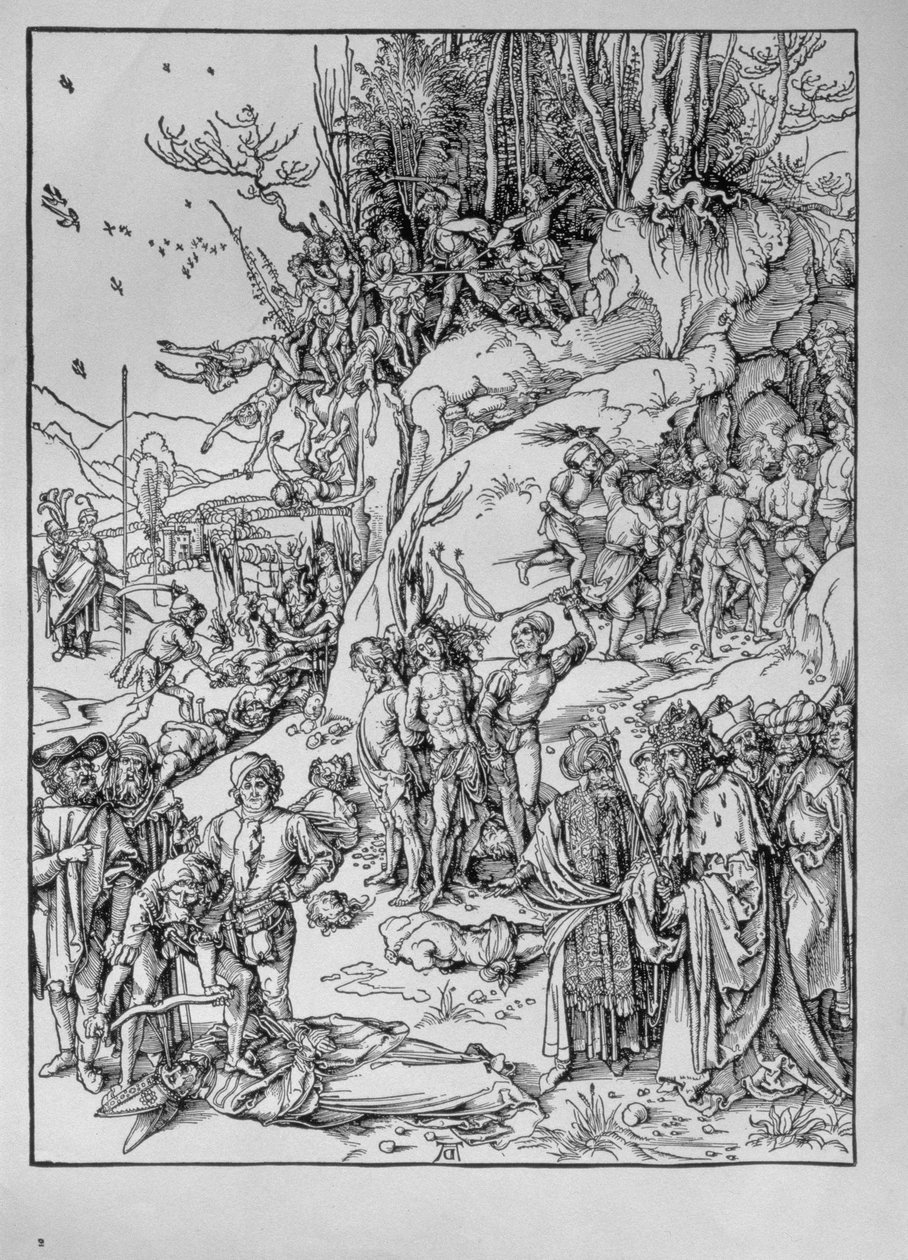 Martyrdom of the Ten Thousand Christians on Mt. Ararat by Albrecht Dürer or Duerer