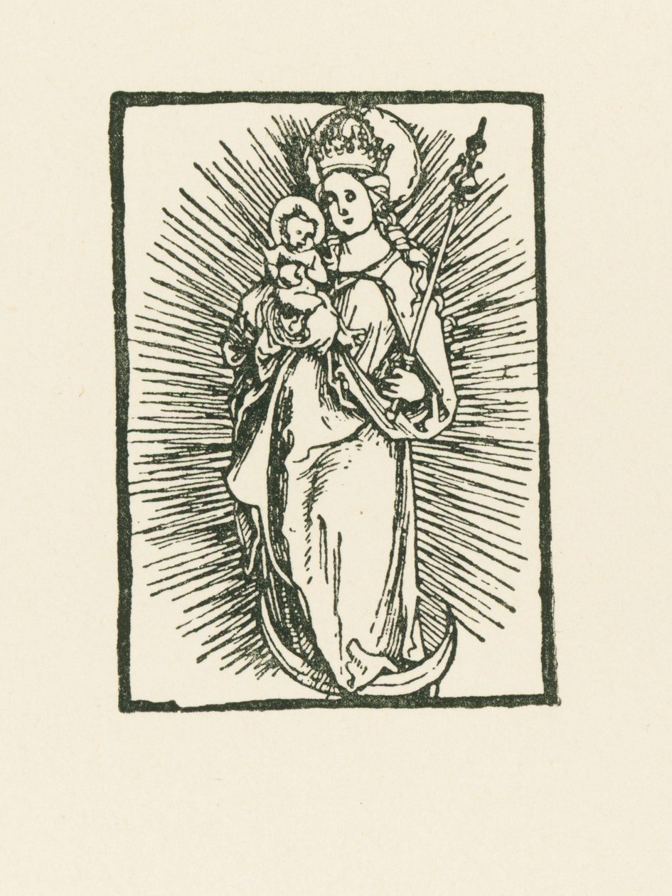 Mary Virgin as Queen of Heaven in the Sun by Albrecht Dürer or Duerer