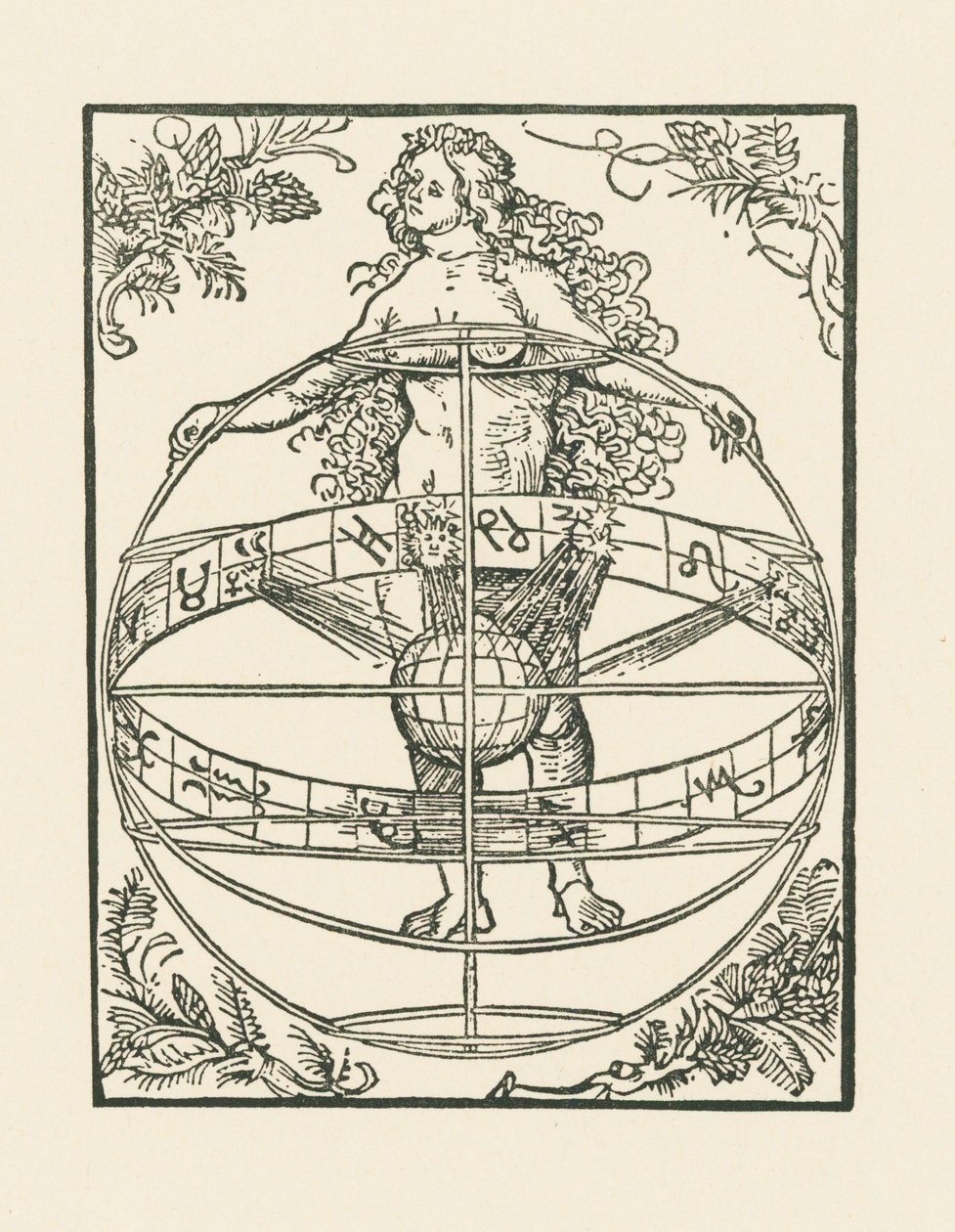 Nude Woman with the Zodiac by Albrecht Dürer or Duerer