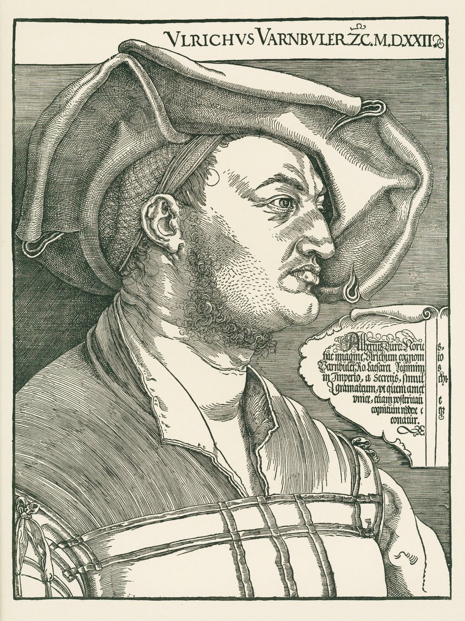 Portrait of Ulrich Varnbueler by Albrecht Dürer or Duerer
