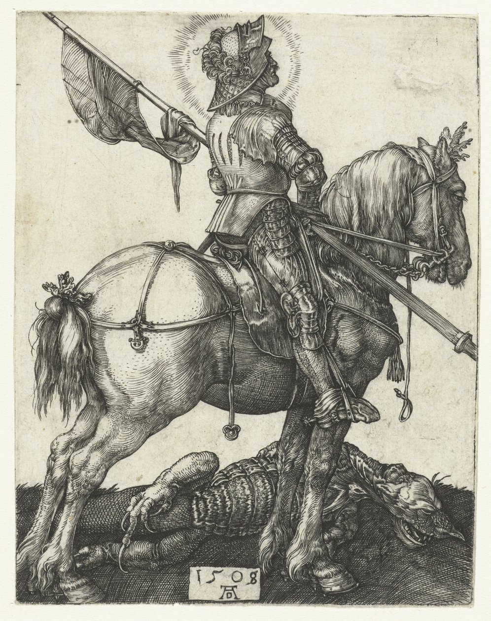 Saint George and the Dragon by Albrecht Dürer or Duerer