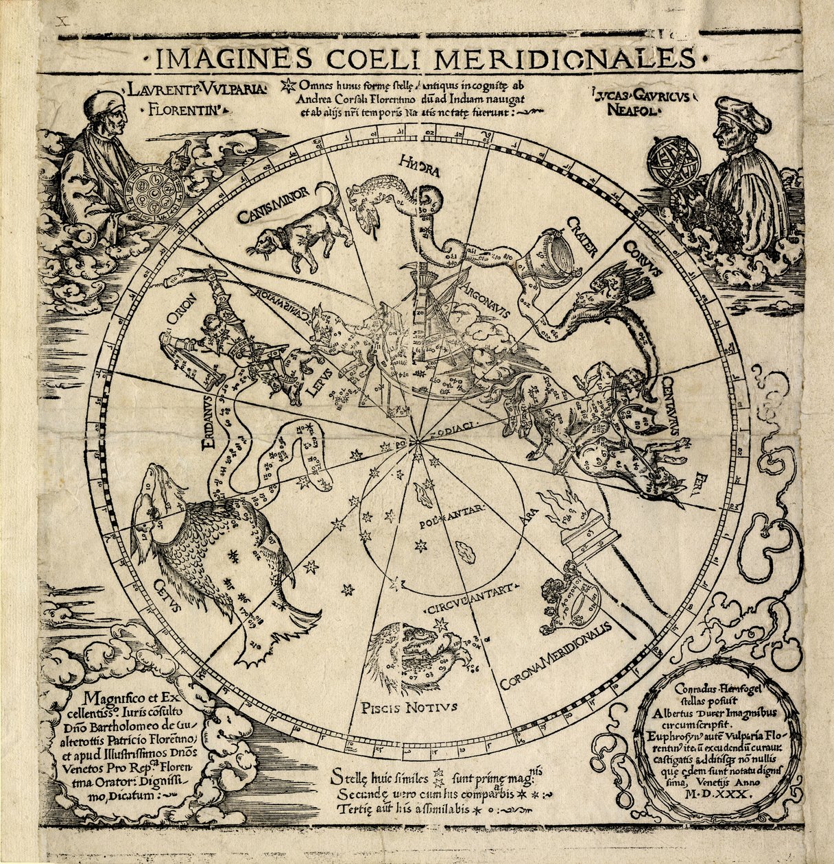 Southern Celestial Hemisphere by Albrecht Dürer or Duerer