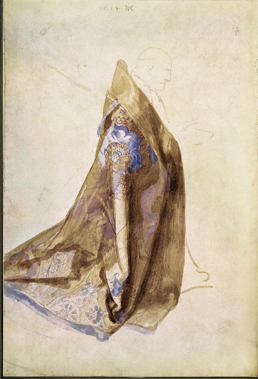 Study for the Robe of Pope Julius II for The Virgin with the Wreath of Roses by Albrecht Dürer or Duerer
