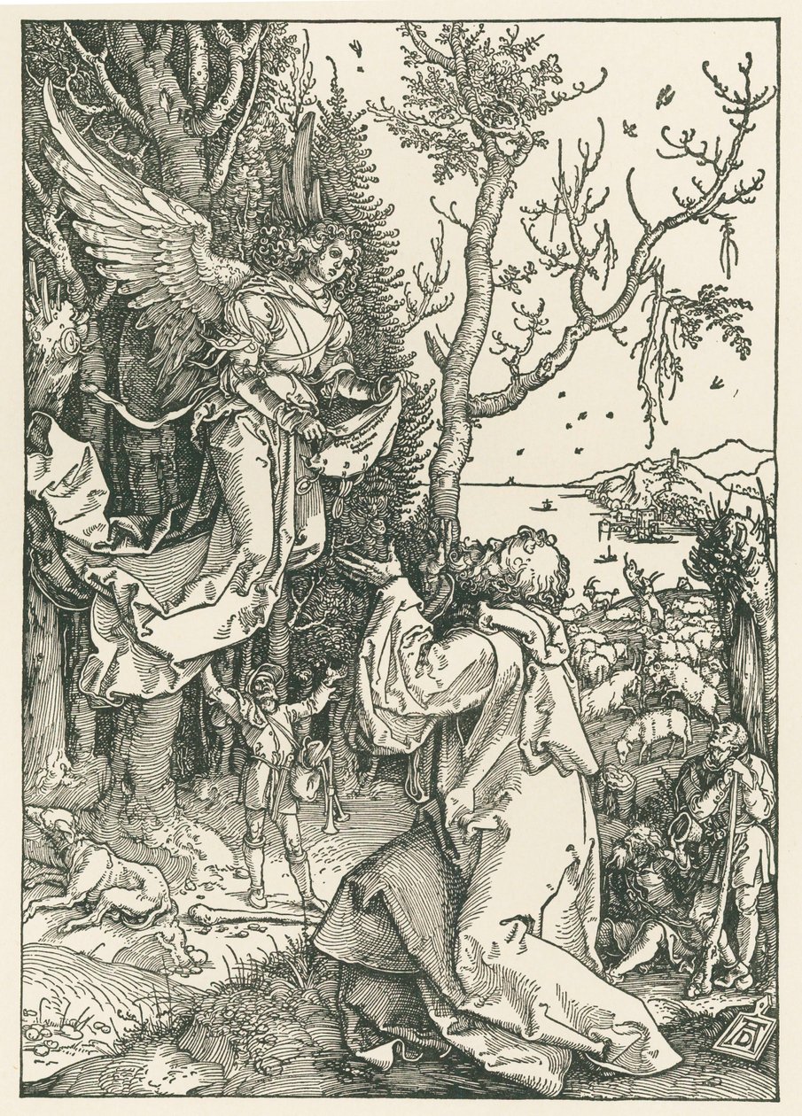 The Angel Bringing the Message to Joachim by Albrecht Dürer or Duerer