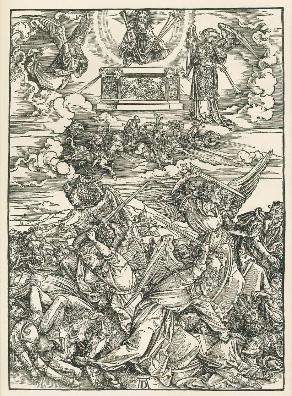 The Battle of the Angels. The Revelation of Saint John by Albrecht Dürer or Duerer