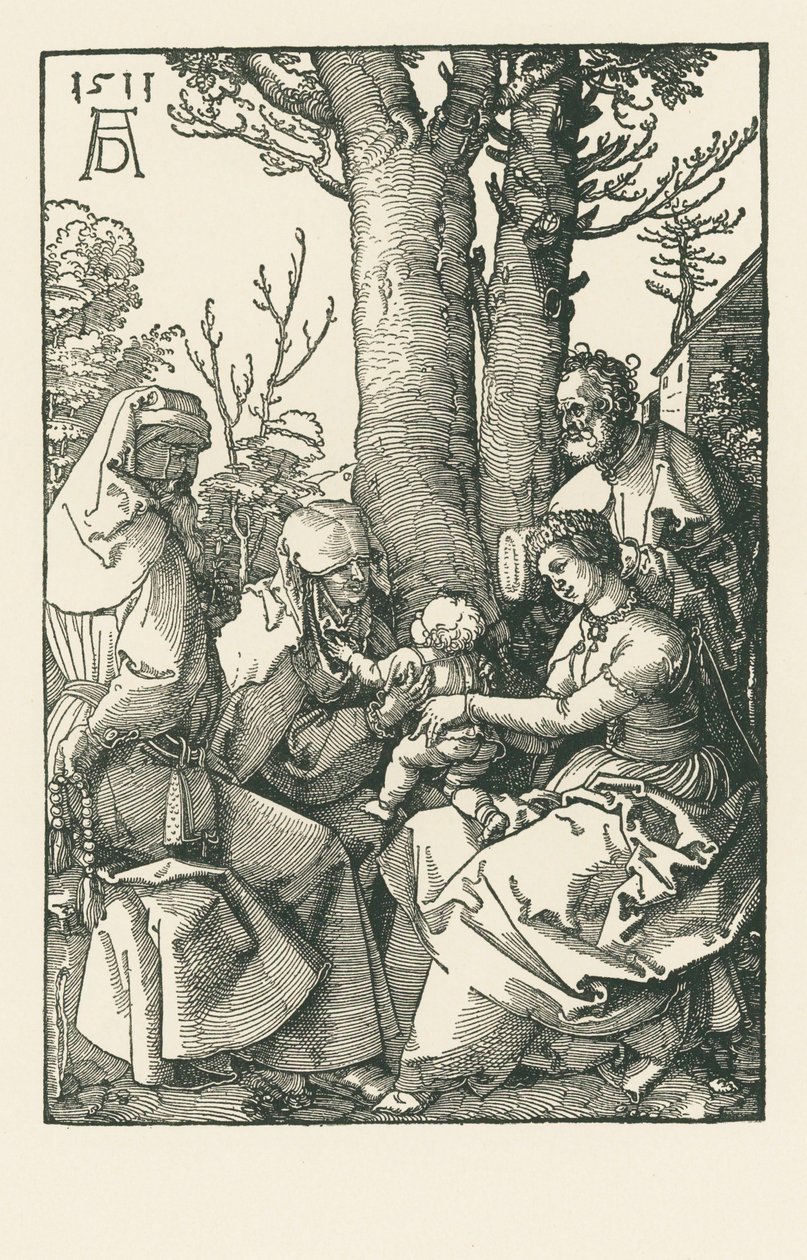 The Holy Family with Joachim and Anna under a Tree by Albrecht Dürer or Duerer