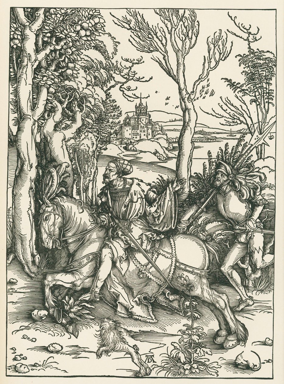 The Knight and the Landsknecht by Albrecht Dürer or Duerer
