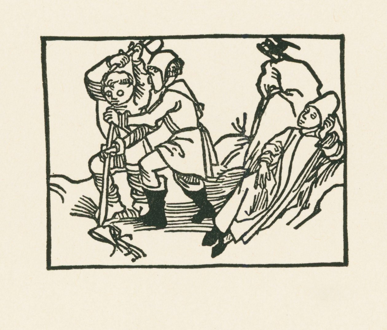 The Priest is lying in the meadow, a raven is croaking on a hollow stone by Albrecht Dürer or Duerer