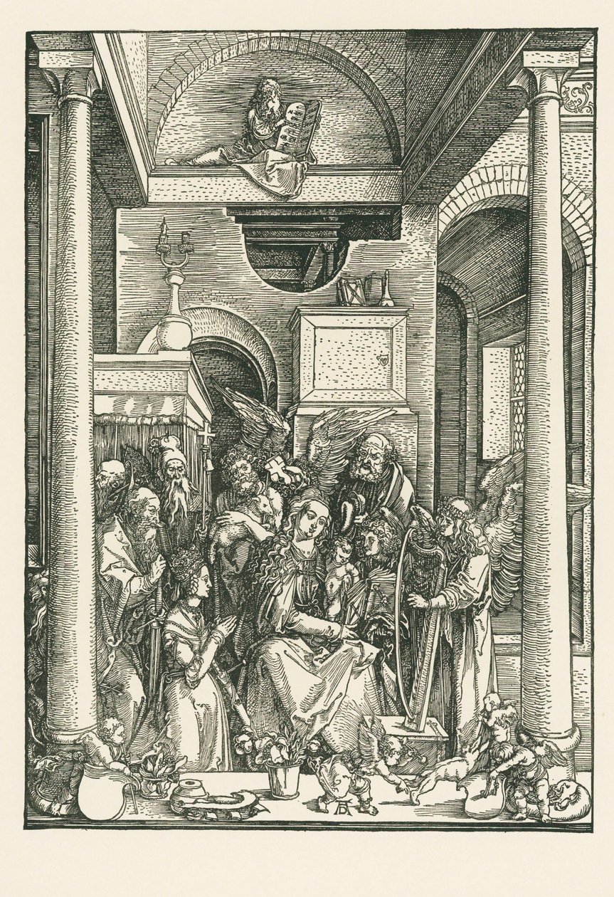 The Virgin Worshipped by Angels and Saints by Albrecht Dürer or Duerer