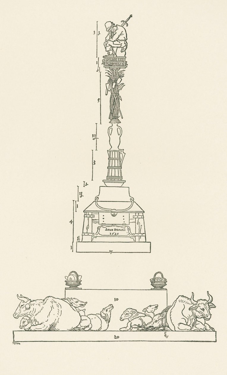 Victory Column for the Subjugation of Insurgent Peasants by Albrecht Dürer or Duerer