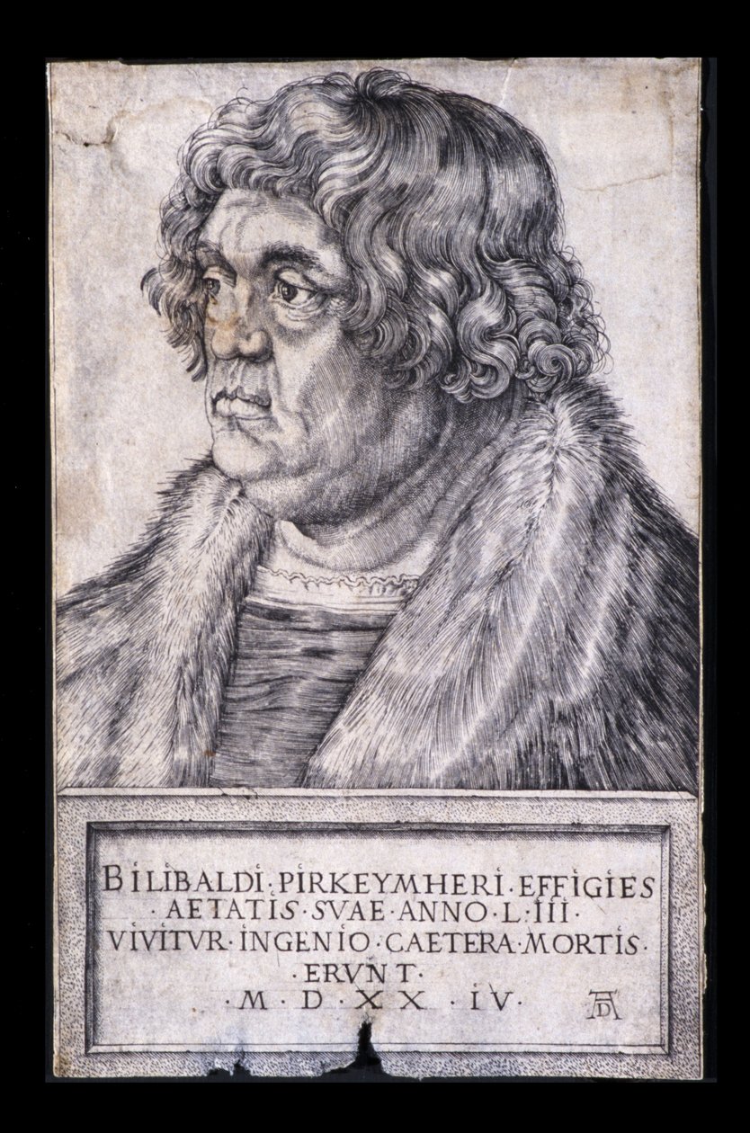 Willibald Pirkheimer by Albrecht Dürer or Duerer