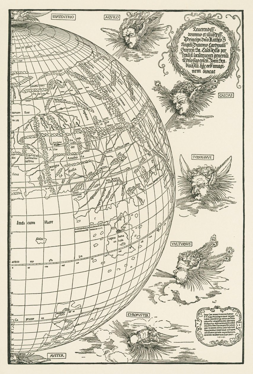 World Map of Johannes Stabius by Albrecht Dürer or Duerer
