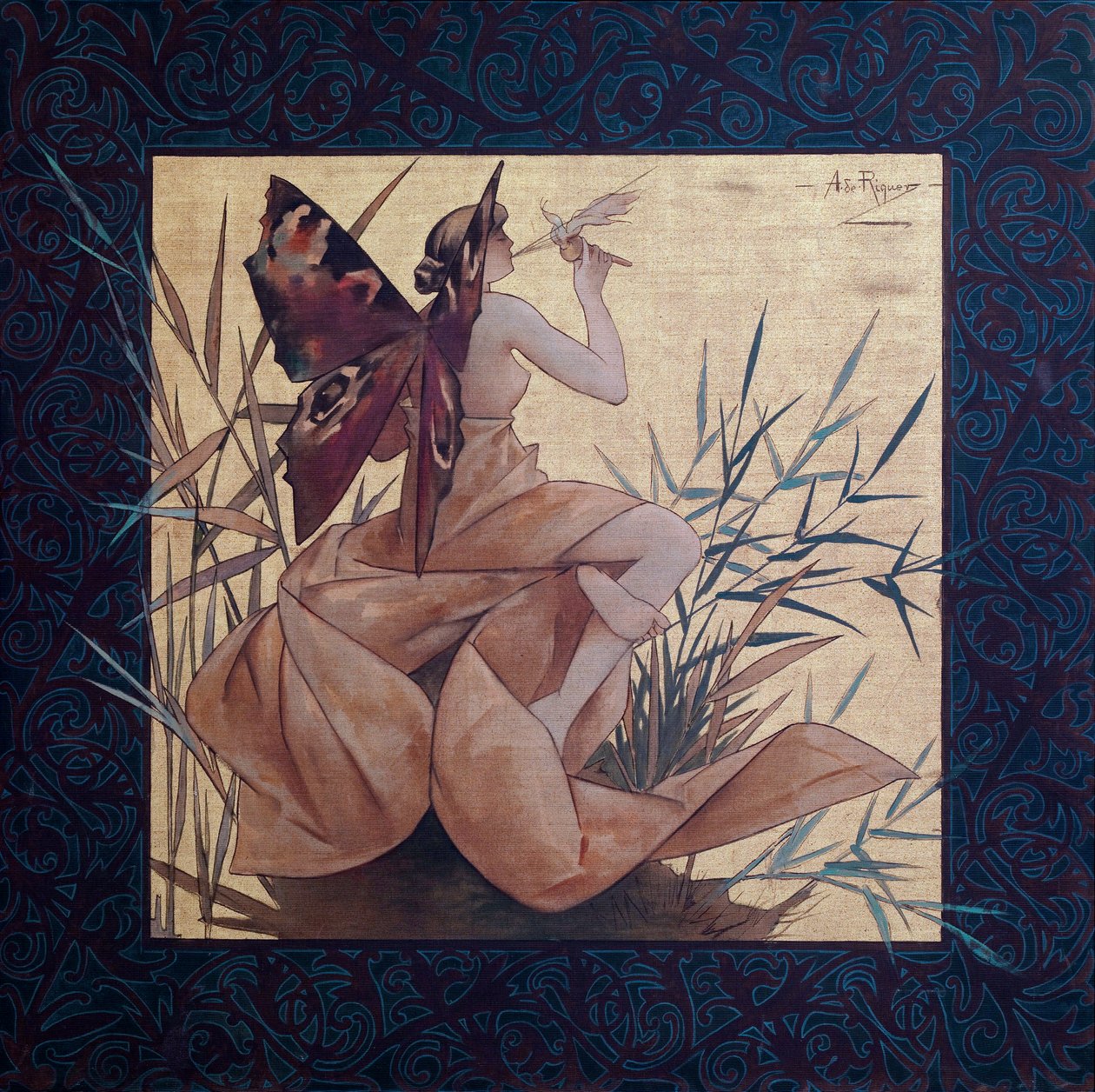 Composition with Winged Nymph among the Reeds by Alejandro de Riquer