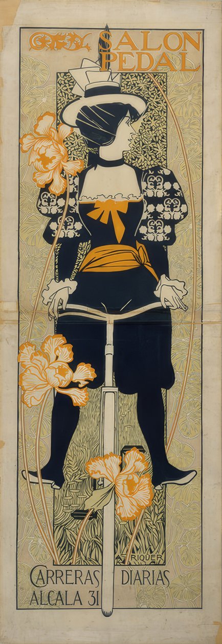 Salon Pedal (Advertising Poster) by Alejandro de Riquer Inglada