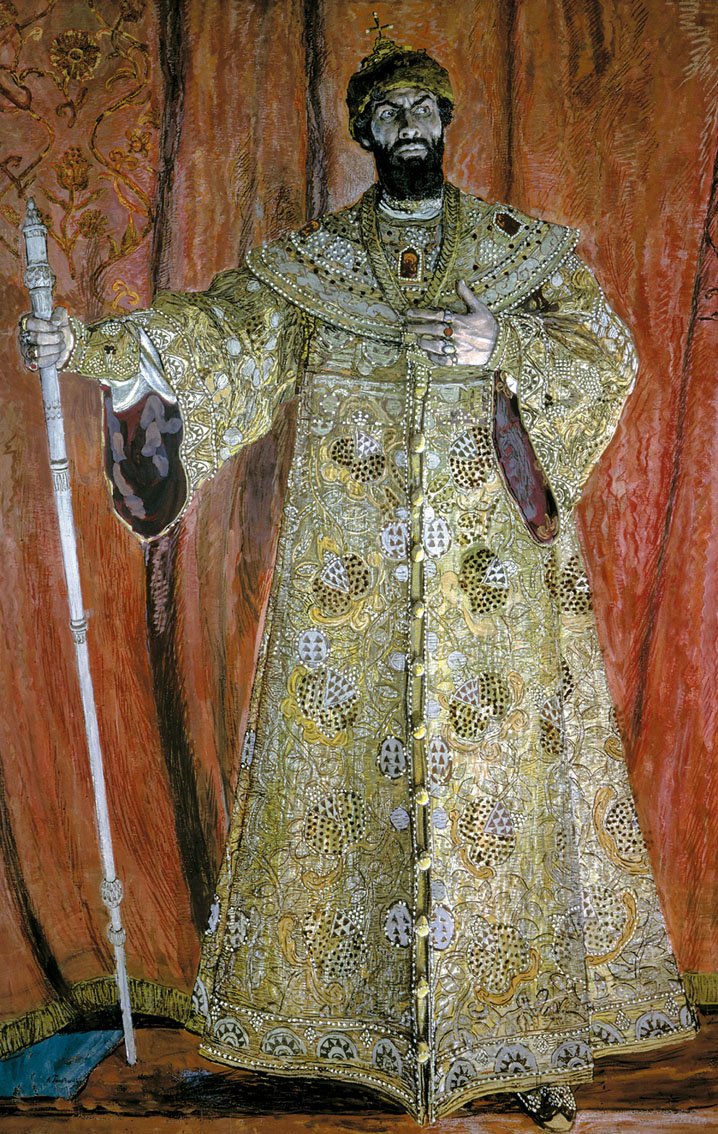 Portrait of Feodor Chaliapin as Boris Godunov by Aleksandr Jakovlevic Golovin