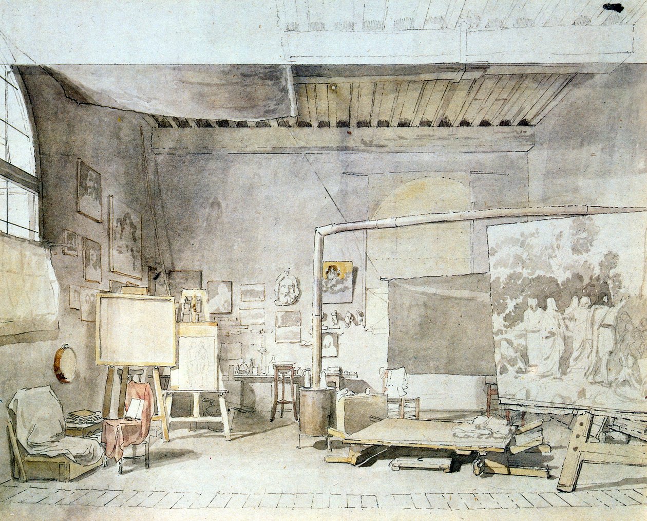 Studio of the Artist in Rome by Aleksandr Andreevich Ivanov