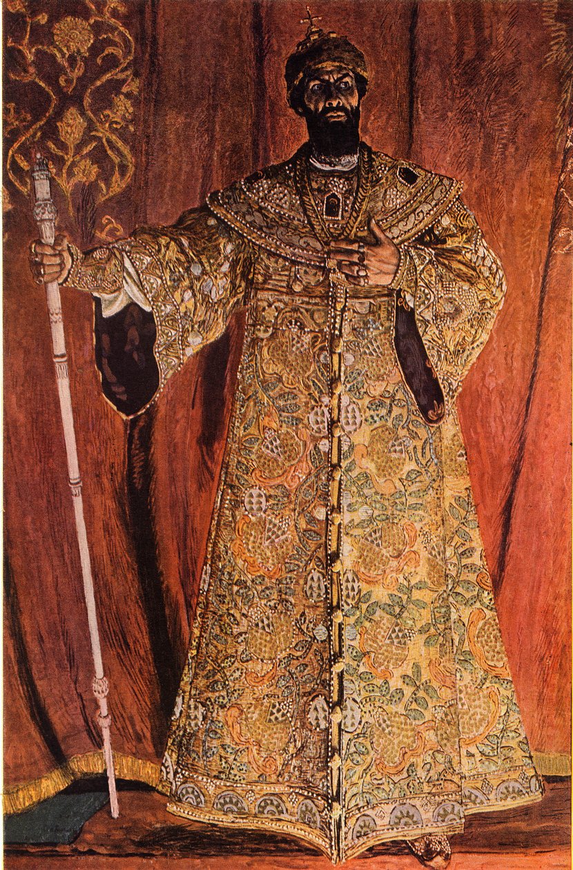 Portrait of Fyodor Ivanov Shaliapin in the Role of Boris Godunov by Aleksandr Jakovlevic Golovin