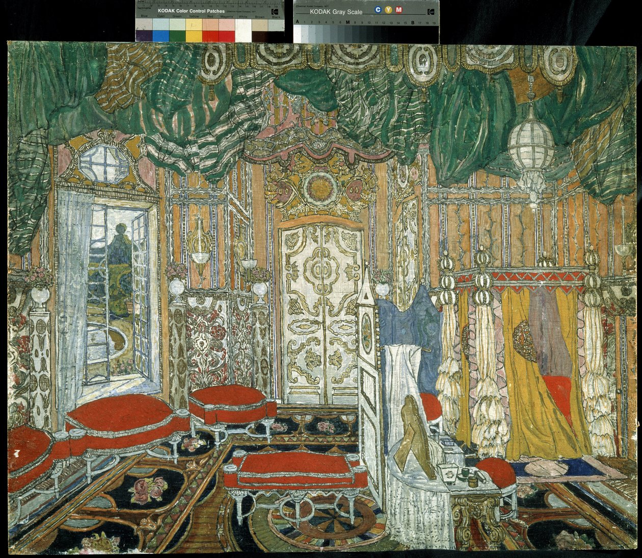 Stage Design for the Theatre Play The Marriage of Figaro by Aleksandr Jakovlevic Golovin
