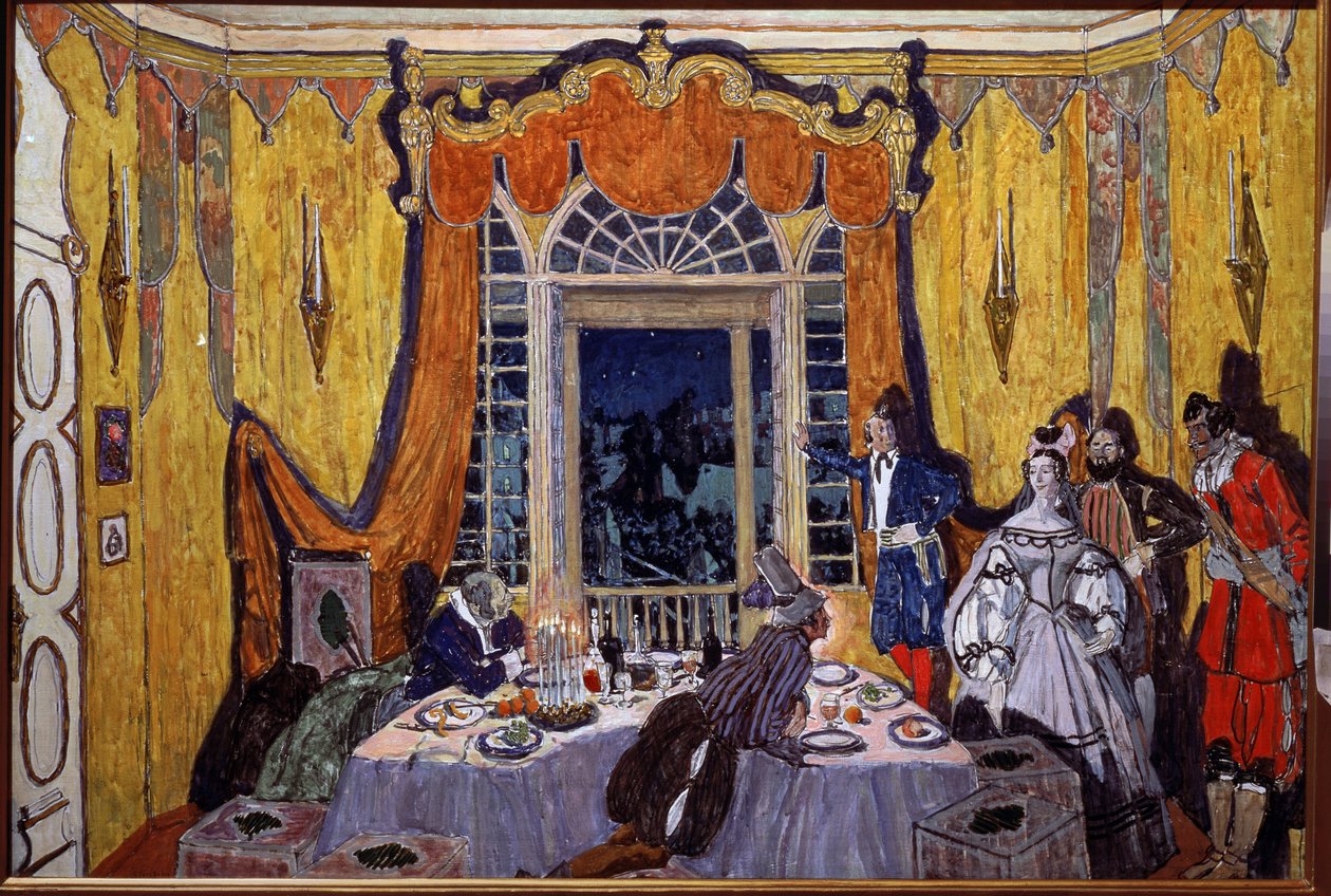Stage Design for the Opera The Stone Guest by A. Dargomyzhsky by Aleksandr Jakovlevic Golovin