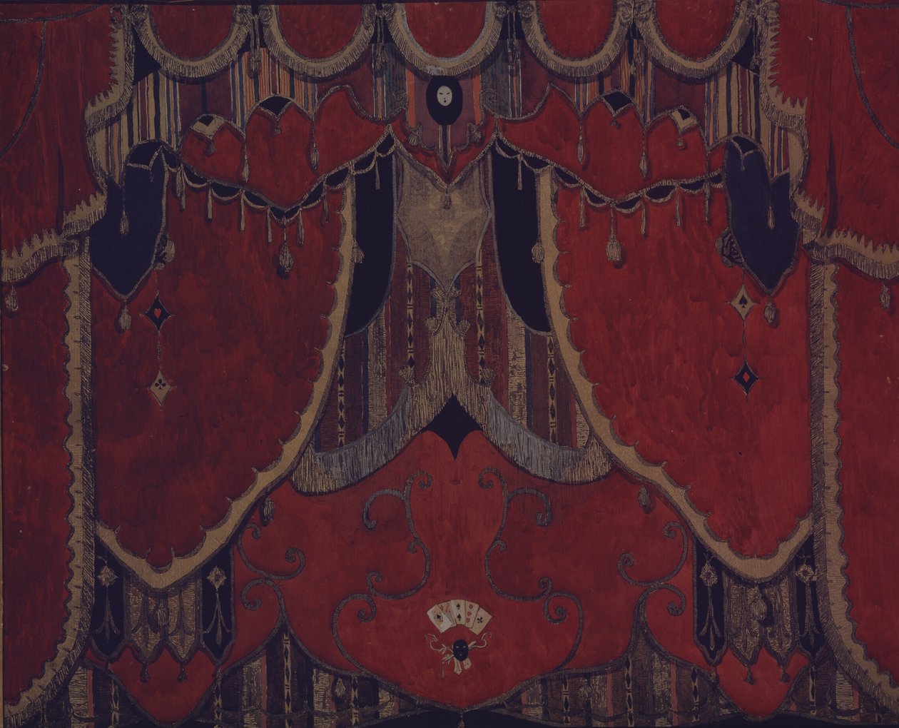 Design of Main Curtain for the Theatre Play The Masquerade by M. Lermontov by Aleksandr Jakovlevic Golovin