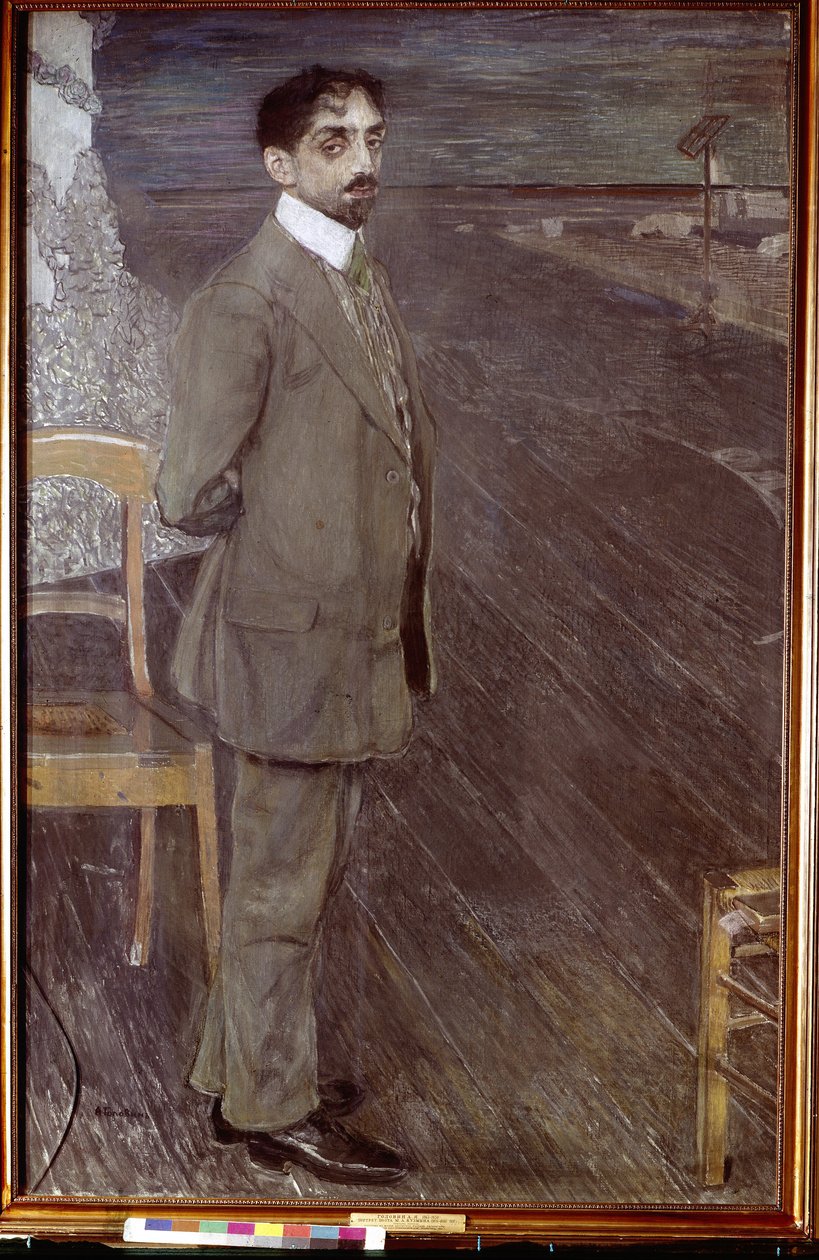 Portrait of the Poet Mikhail Kuzmin (1875-1936) by Aleksandr Jakovlevic Golovin