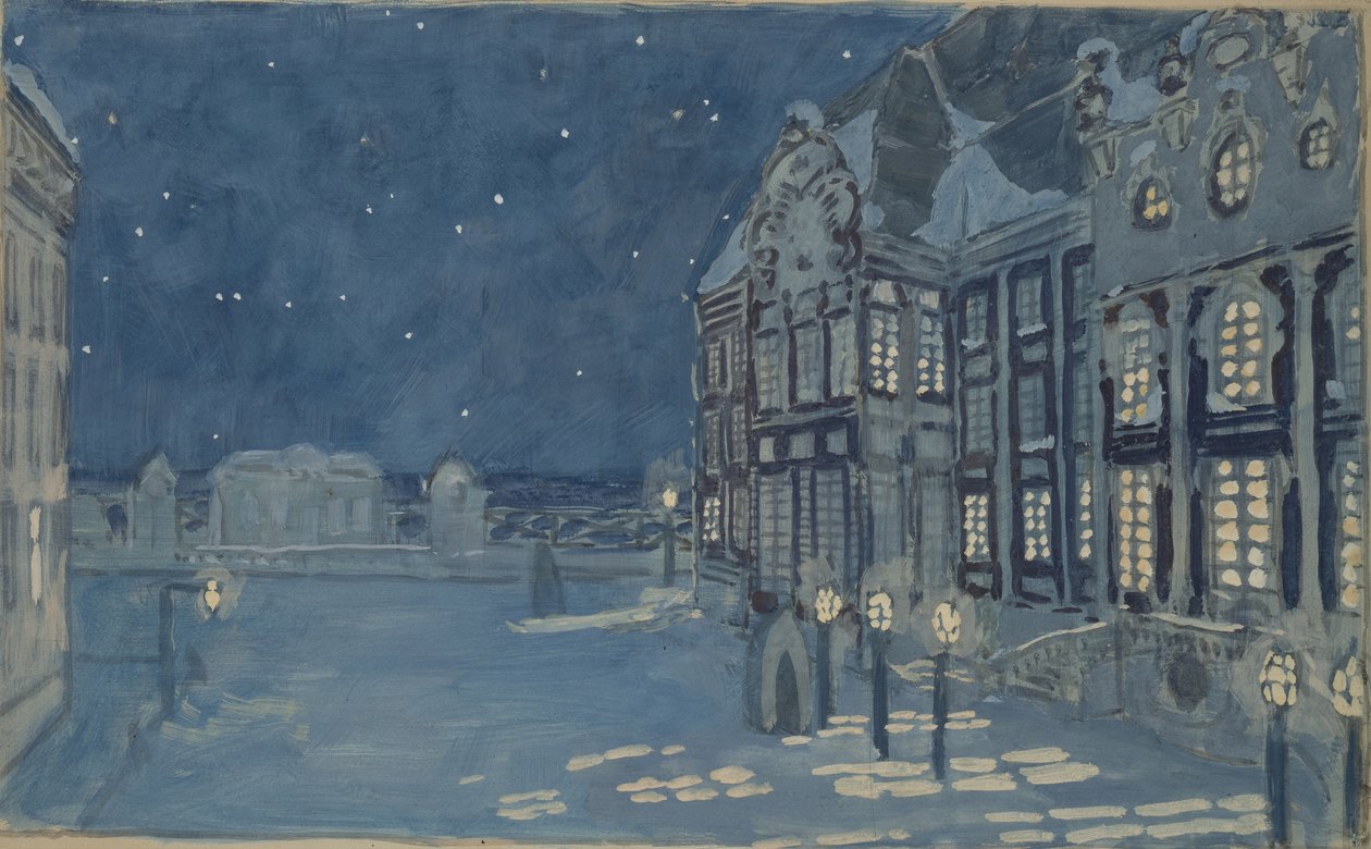 Winter Palace. Stage design for the opera The Ice House by A. Koreshchenko by Aleksandr Jakovlevic Golovin