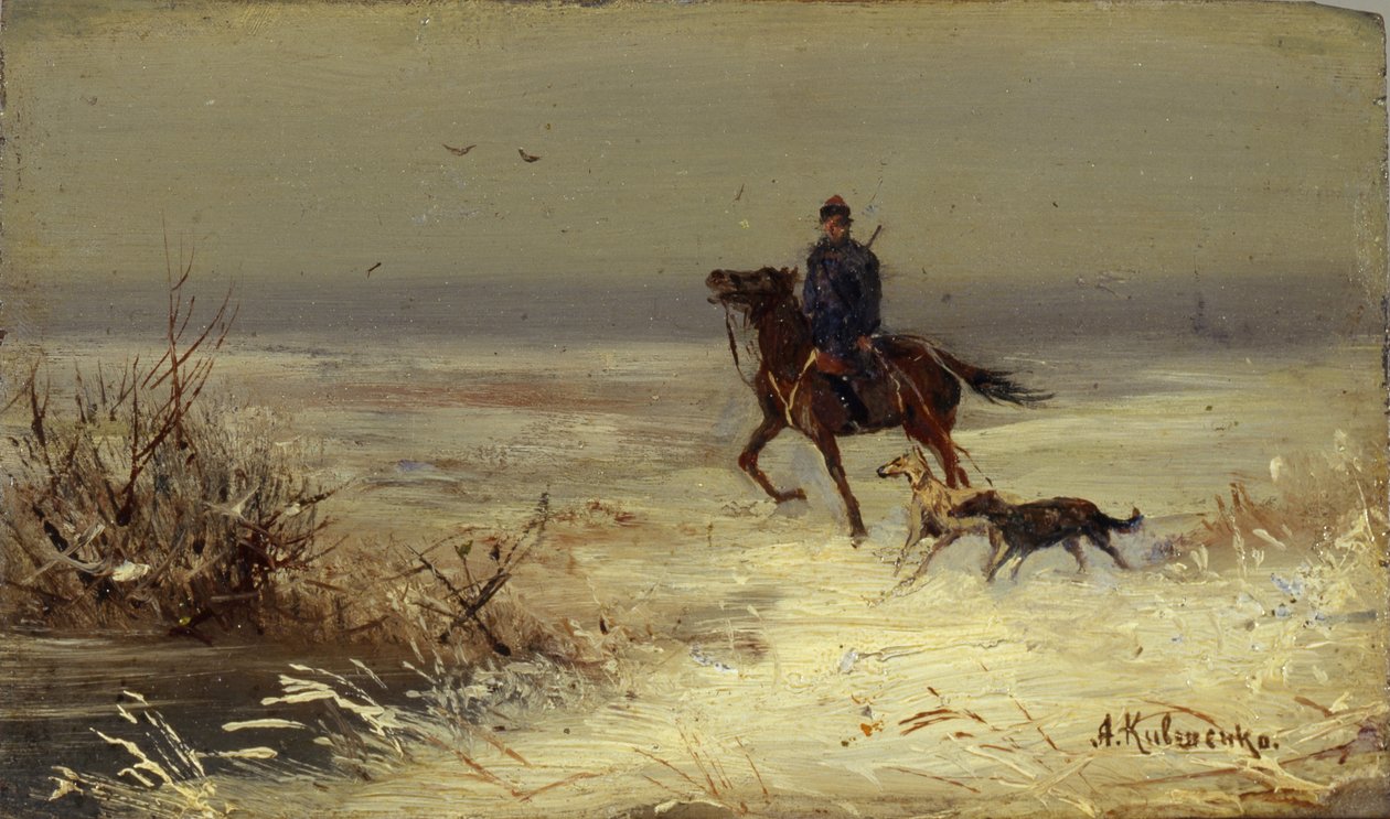 On the Hunting by Aleksei Danilovich Kivshenko