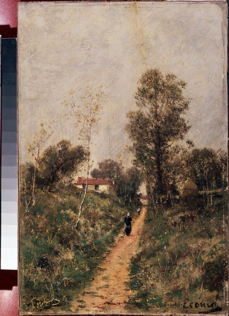 The Path. Ecouen by Aleksei Petrovich Bogolyubov