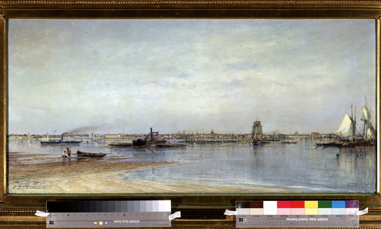 View of the Banks of the Neva River in Saint Petersburg by Aleksei Petrovich Bogolyubov