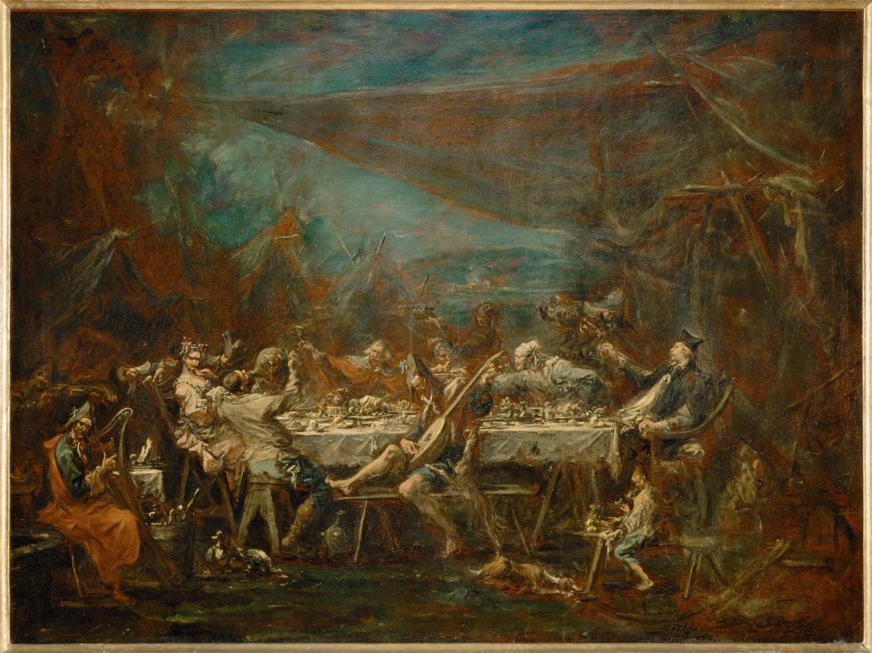 Wedding Banquet of Bohemians by Alessandro (style of) Magnasco