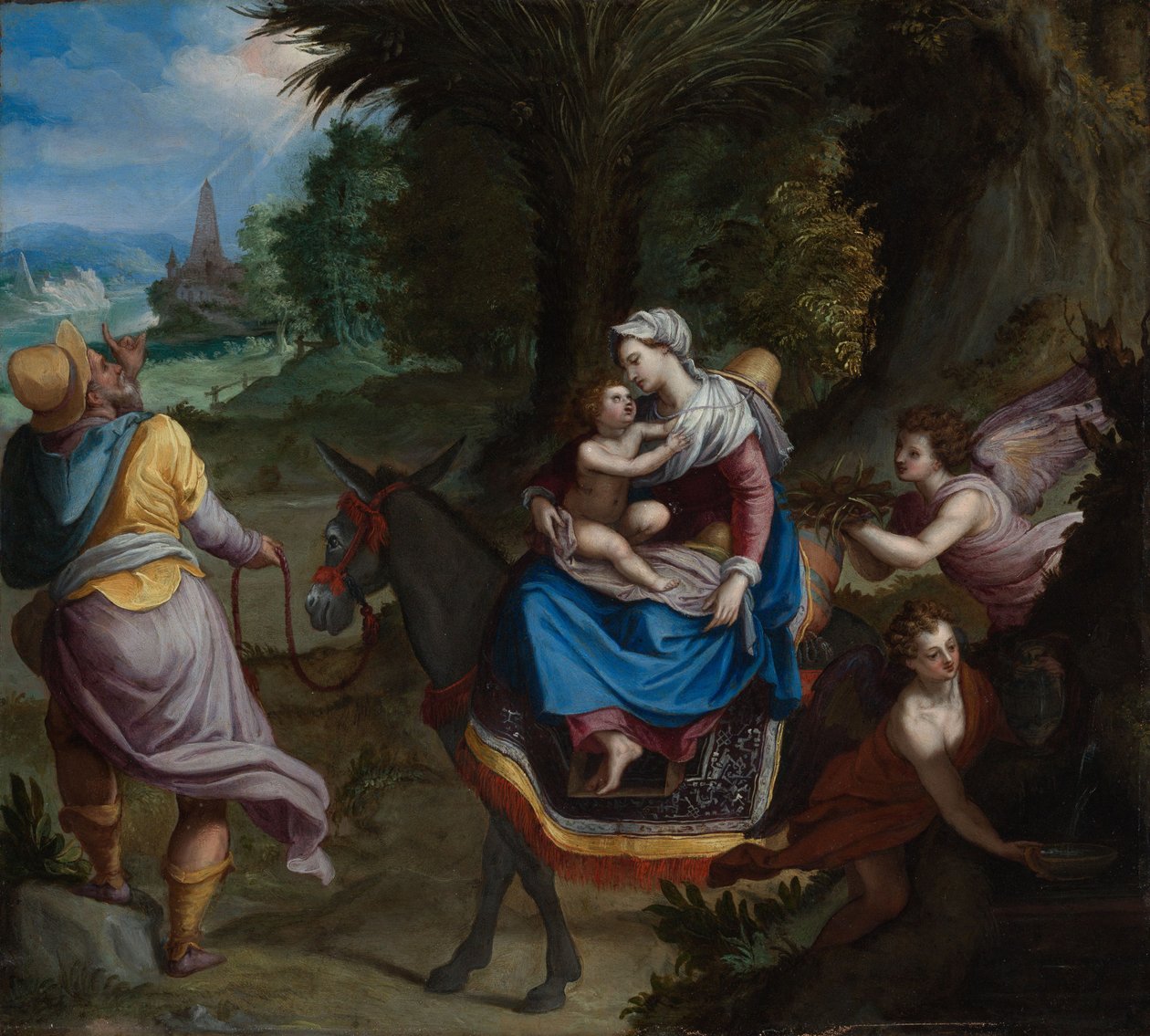 The Flight into Egypt by Alessandro Allori