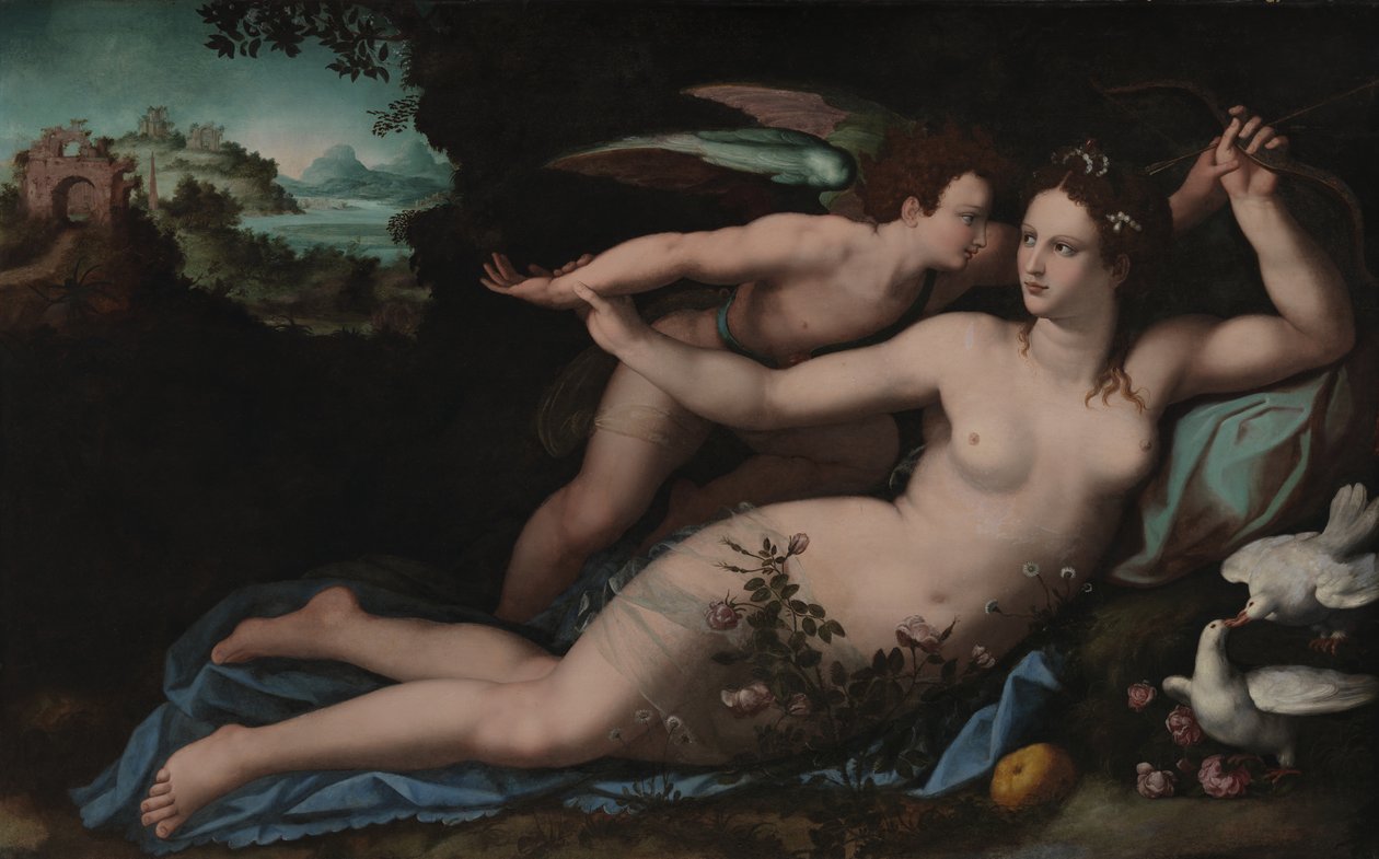 Venus Disarming Cupid by Alessandro Allori