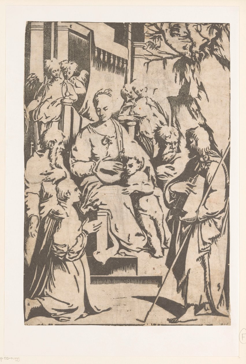 Mary with Child Surrounded by Saints by Alessandro Gandini