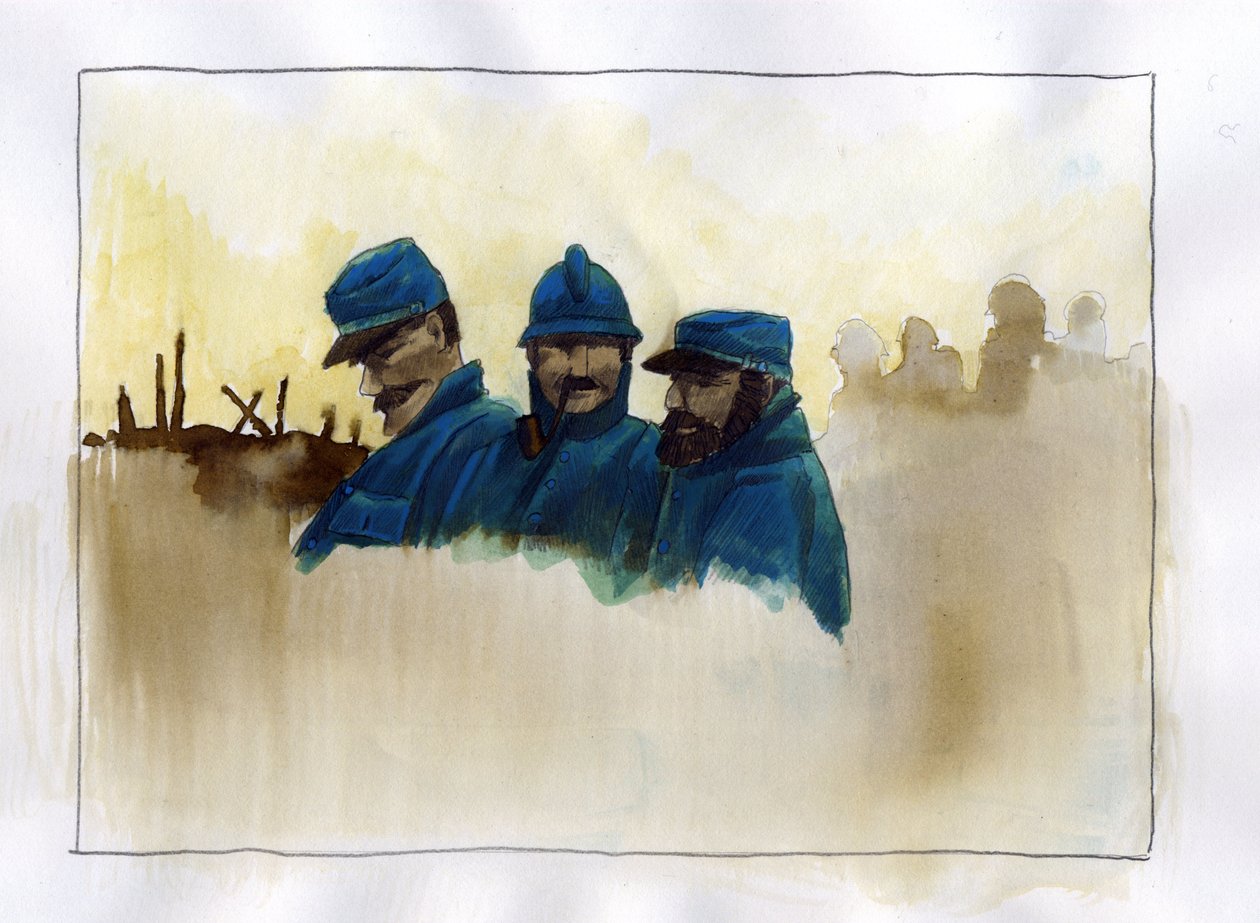 French soldiers during World War I by Alessandro Lonati