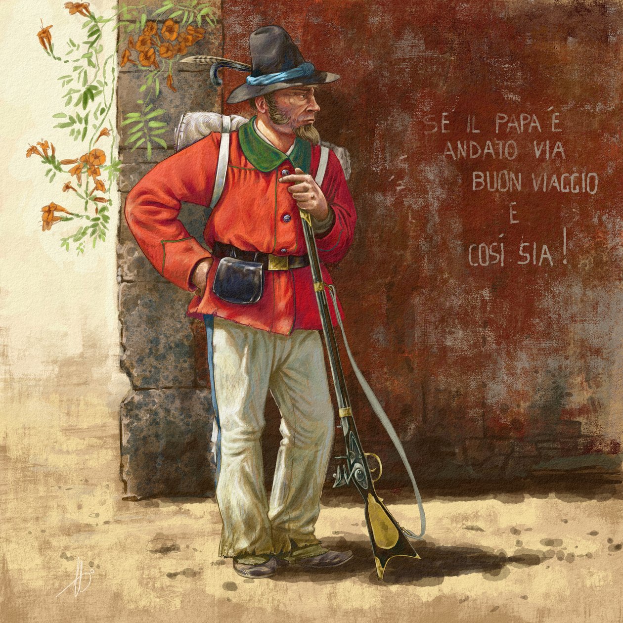 Garibaldian Volunteer of the Roman Republic by Alessandro Lonati